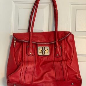 B Makowsky red leather purse